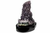 Tall, Amethyst Stalactite Formation With Wood Base - Uruguay #121349-1